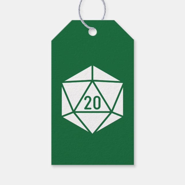 Etiqueta de regalo Chic en Verde de Mesa (Anverso)