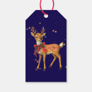 ETIQUETA DE REGALO CIERVO DE NAVIDAD