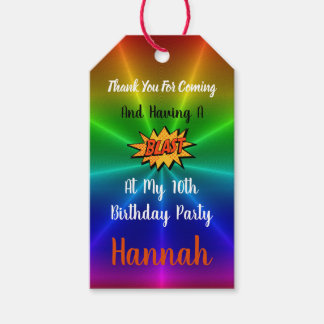 Etiqueta de regalo coincidente de parque de atracc