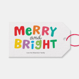 Etiqueta de regalo Colorida Alegre y Brillante