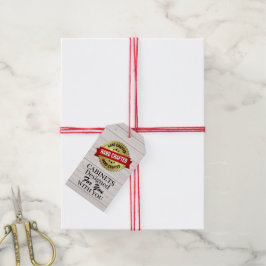 Etiqueta de regalo comercial artesanal