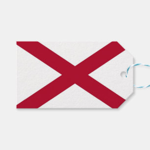 Etiqueta de regalo con bandera de Alabama, Estados
