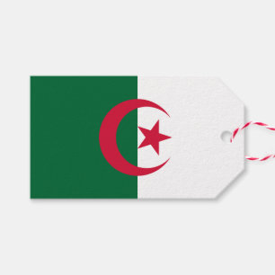Etiqueta de regalo con bandera de Argelia