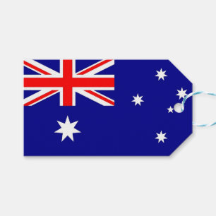 Etiqueta de regalo con bandera de Australia