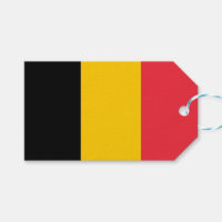 Etiqueta de regalo con bandera de Bélgica