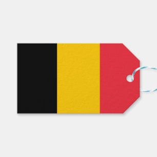 Etiqueta de regalo con bandera de Bélgica
