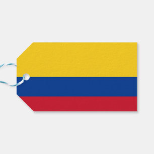 Etiqueta de regalo con bandera de Colombia