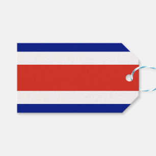 Etiqueta de regalo con bandera de Costa Rica
