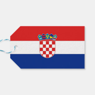 Etiqueta de regalo con bandera de Croacia