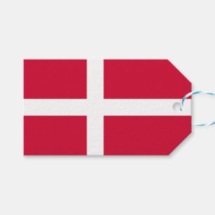 Etiqueta de regalo con bandera de Dinamarca