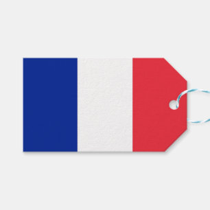 Etiqueta de regalo con bandera de Francia