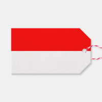 Etiqueta de regalo con bandera de Indonesia