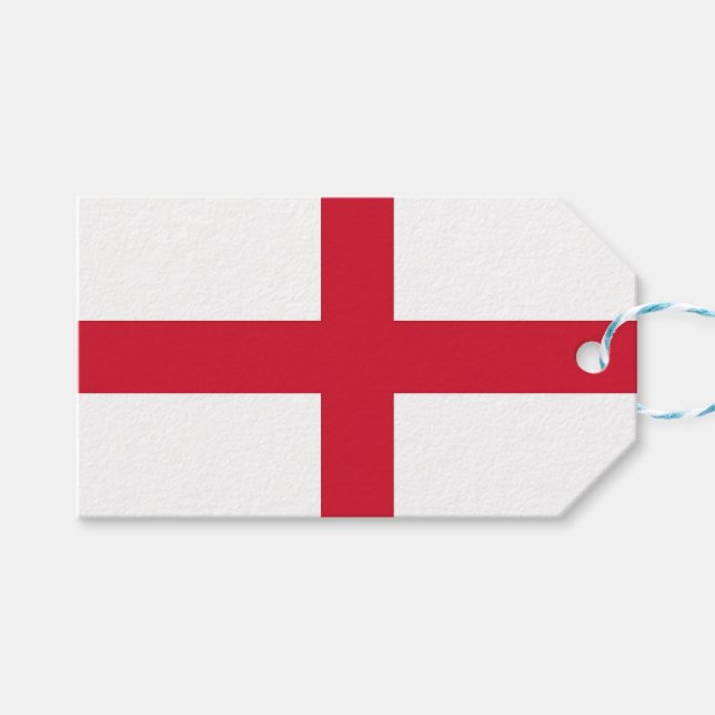 Etiqueta de regalo con bandera de Inglaterra, Rein (Frente (Horizontal))