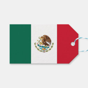 Etiqueta de regalo con bandera de México