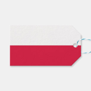 Etiqueta de regalo con bandera de Polonia