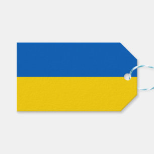 Etiqueta de regalo con bandera de Ucrania