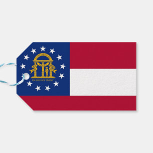 Etiqueta de regalo con bandera del estado de Georg
