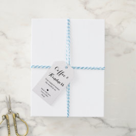 Etiqueta de regalo con guión de Café y Amabilidad