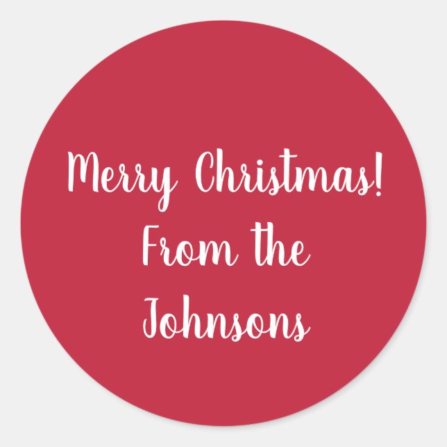 Etiqueta de regalo con nombre de familia para navi (Anverso)