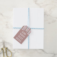 Etiqueta de regalo con nombre personalizado minima