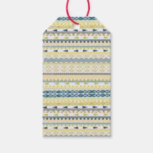 Etiqueta de regalo con patrón africano