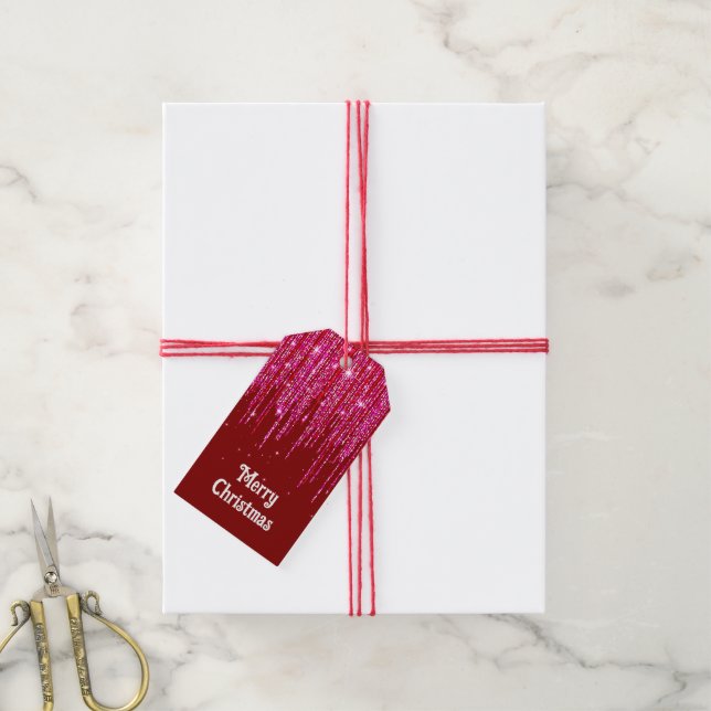 Etiqueta de regalo con purpurina (Con cuerda)