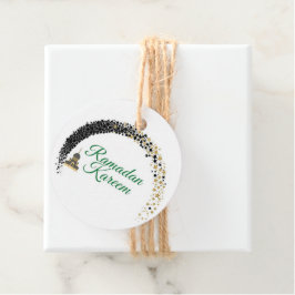 Etiqueta de regalo con tema Ramadan Kareem para ce