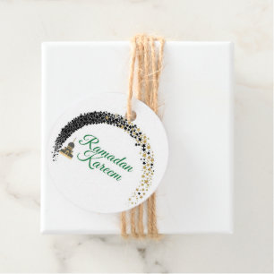 Etiqueta de regalo con tema Ramadan Kareem para ce