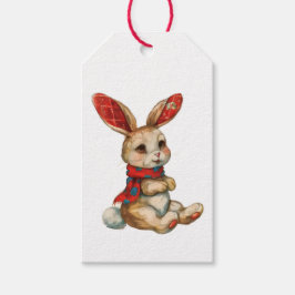 ETIQUETA DE REGALO CONEJO DE NAVIDAD