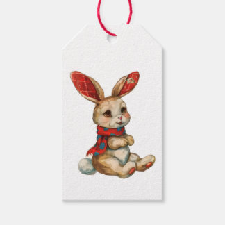 ETIQUETA DE REGALO CONEJO DE NAVIDAD
