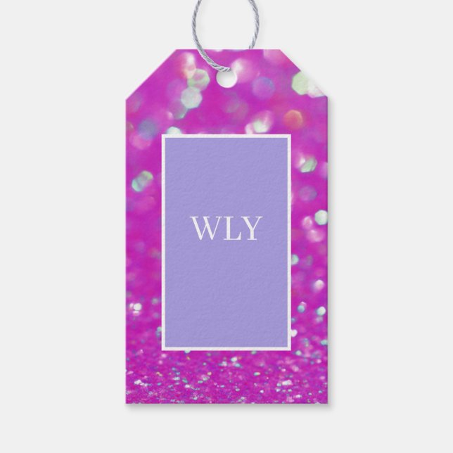 Etiqueta de regalo confeti rosa WLY (Anverso)