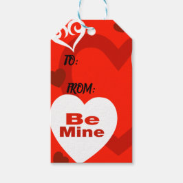 Etiqueta de regalo Corazones de San Valentín
