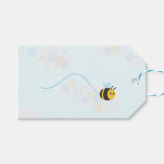 Etiqueta de regalo de abejas alegres