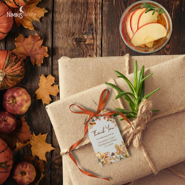 Etiqueta de regalo de Acción de Gracias de beige c (Subido por el creador)