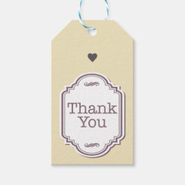 Etiqueta de regalo de agradecimiento