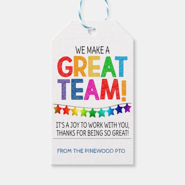 Etiqueta de regalo de agradecimiento (Anverso)