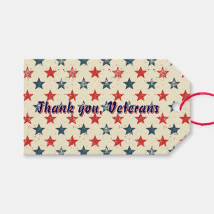 Etiqueta de Regalo de Agradecimiento a Veteranos P