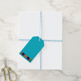 Etiqueta de regalo de agradecimiento al arcoiris