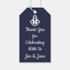 Etiqueta de regalo de agradecimiento Boda