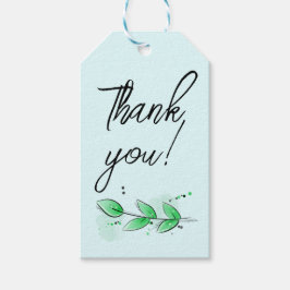 Etiqueta de regalo de agradecimiento botánico