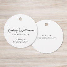 Etiqueta de regalo de agradecimiento Chic Script B