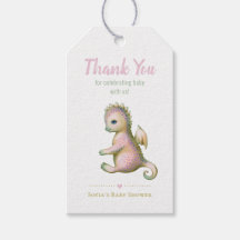 Etiqueta de regalo de agradecimiento con adorable