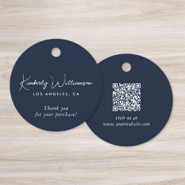 Etiqueta de regalo de agradecimiento con código QR