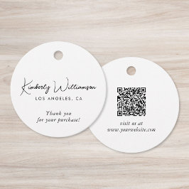 Etiqueta de regalo de agradecimiento con código QR
