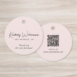 Etiqueta de regalo de agradecimiento con código QR