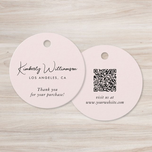 Etiqueta de regalo de agradecimiento con código QR (Subido por el creador)