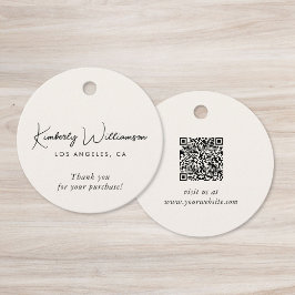 Etiqueta de regalo de agradecimiento con código QR