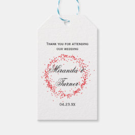 Etiqueta de regalo de agradecimiento de boda con c