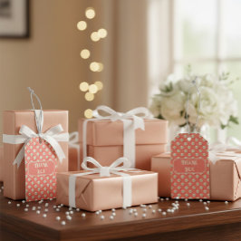 Etiqueta de regalo de agradecimiento de Coral Pers