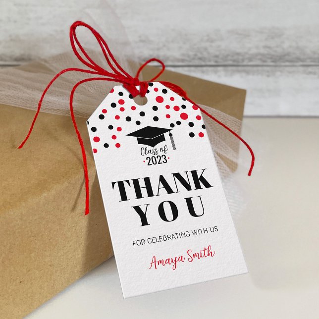 Etiqueta de regalo de agradecimiento de graduación (Subido por el creador)